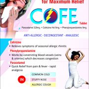 Flyer of Cofe Tablets made by Wantura Laboratories